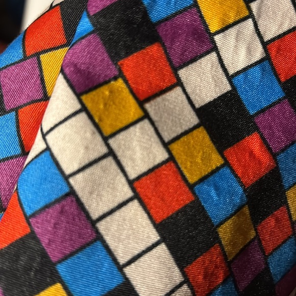 Homemade Tetris Print Peplum Blouse Small - Picture 14 of 14